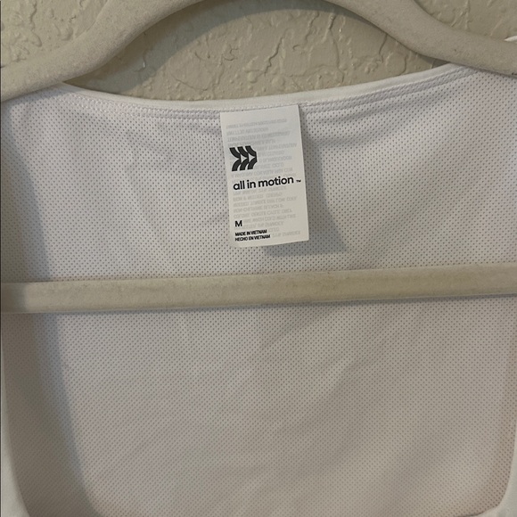 all in motion White Scoop Neck Crop Tank with Wide Straps 7 - Picture 2 of 3